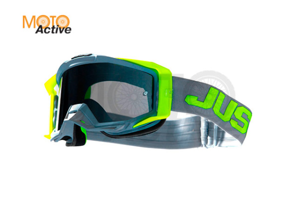 Очки для мотокросса JUST1 IRIS 2.0 (серый/Hi-Vis желтый)